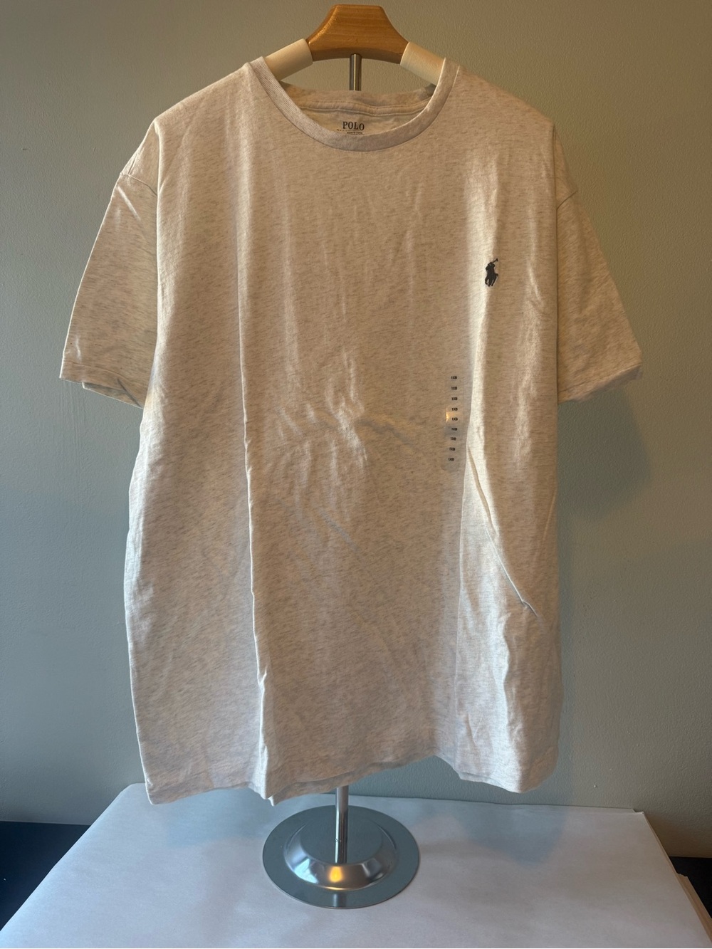 NWT Polo Ralph Lauren Heather Gray T Shirt Size 1XB Classic Casual